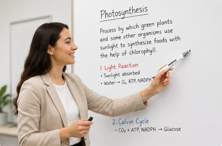 Teacher using PAQERASE